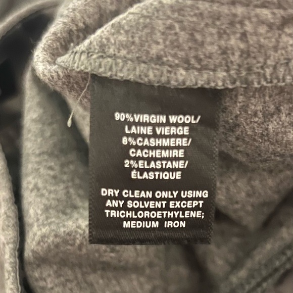 Lafayette 148 New York Virgin Wool/Cashmere Blend High Waist Gray Trouser Pant 4 - Picture 4 of 4